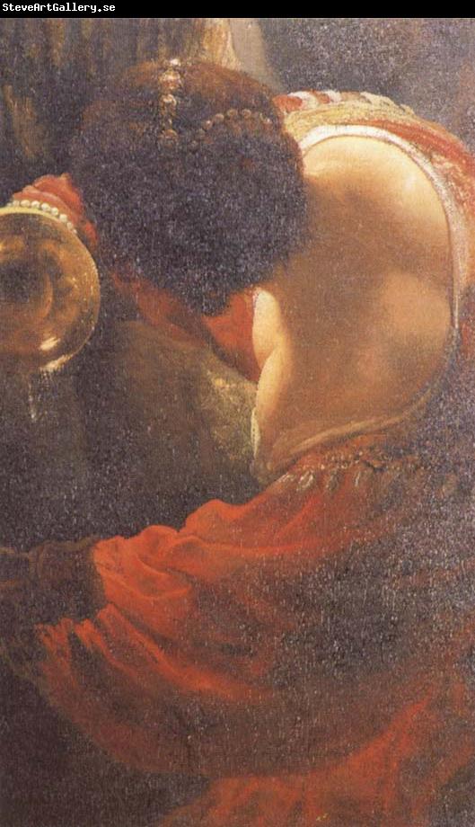 Rembrandt van rijn Detail of write on the wall